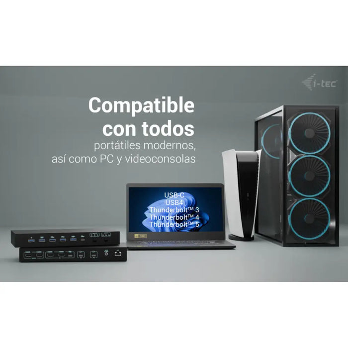 USB извод i-Tec C31KVMDOCKPDPRO Черен