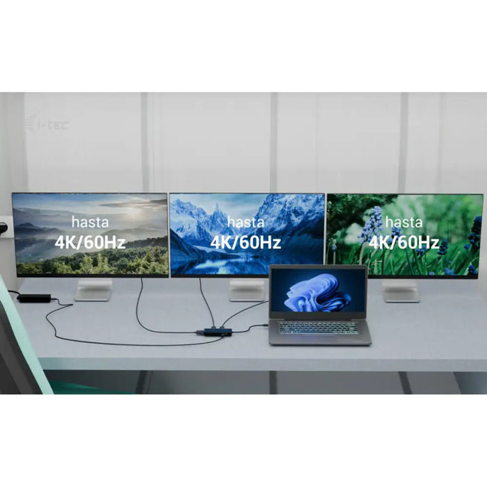 USB извод i-Tec C31TRIPLE4KHDMIPD Черен