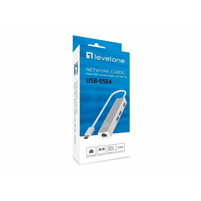 USB извод Level One USB-0504 Черен Сребрист