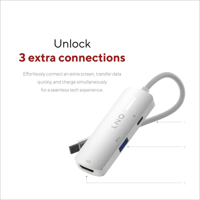 USB извод Linq Byelements LQ49031 Бял Сив