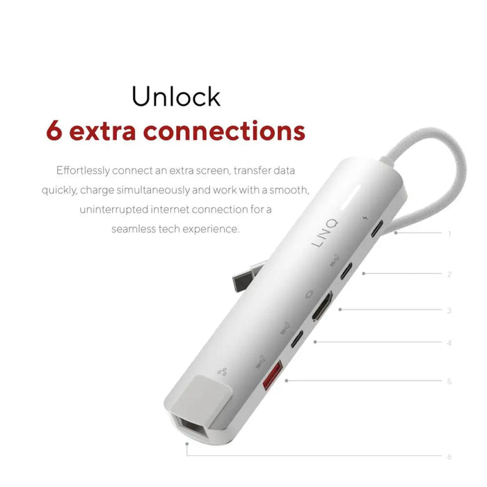 USB извод Linq Byelements LQ49061 Бял Сив