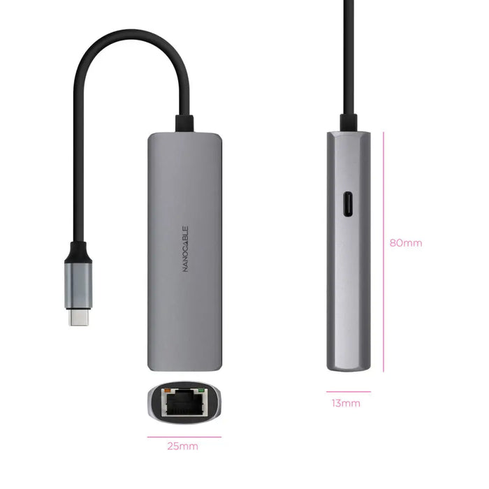 USB извод NANOCABLE 10.16.4603 Сив 100 W