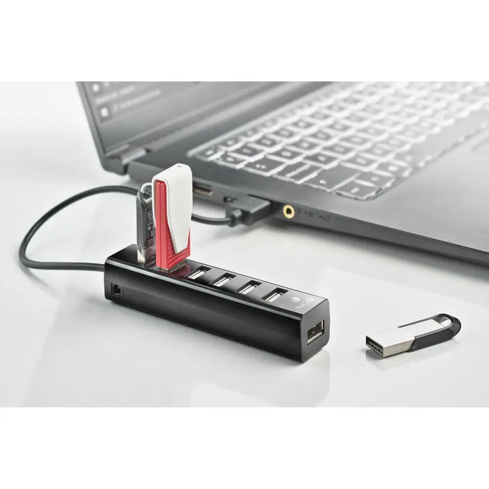 USB извод NGS IHUB7 TINY Черен