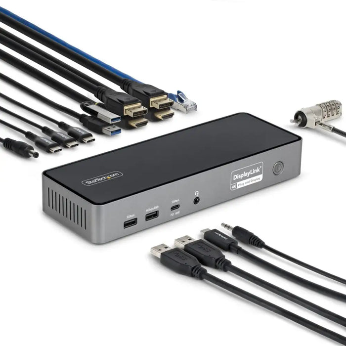 USB извод Startech DK30C2DPEPRUE Сив