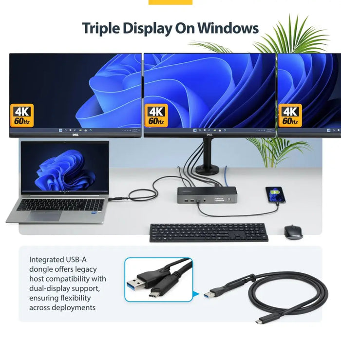 USB извод Startech DK30C2DPEPRUE Сив