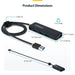 USB извод Startech H5A4A-USB-HUB-2 Черен