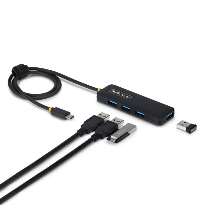 USB извод Startech H5C4A-USB-HUB-2 Черен