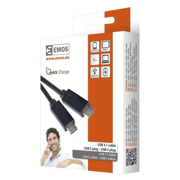 USB КАБЕЛ TYPE C/TYPE C 3.1 1 М ЧЕРЕН