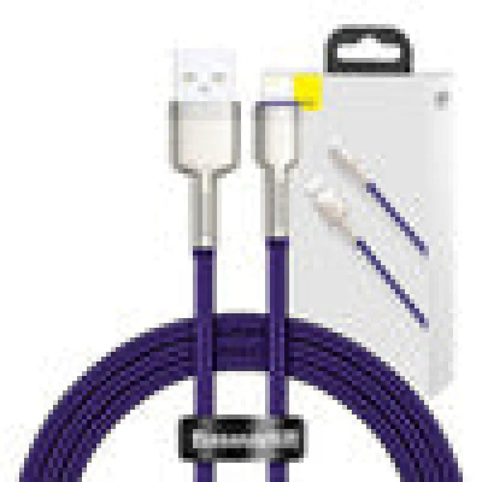 USB кабел за Lightning Baseus Cafule 2.4A 1m (лилав)