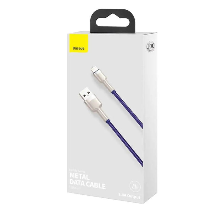 USB кабел за Lightning Baseus Cafule 2.4A 1m (лилав)