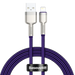 USB кабел за Lightning Baseus Cafule 2.4A 1m (лилав)