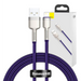 USB кабел за Lightning Baseus Cafule 2.4A 1m (лилав)