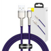 USB кабел за Lightning Baseus Cafule 2.4A 1m (лилав)