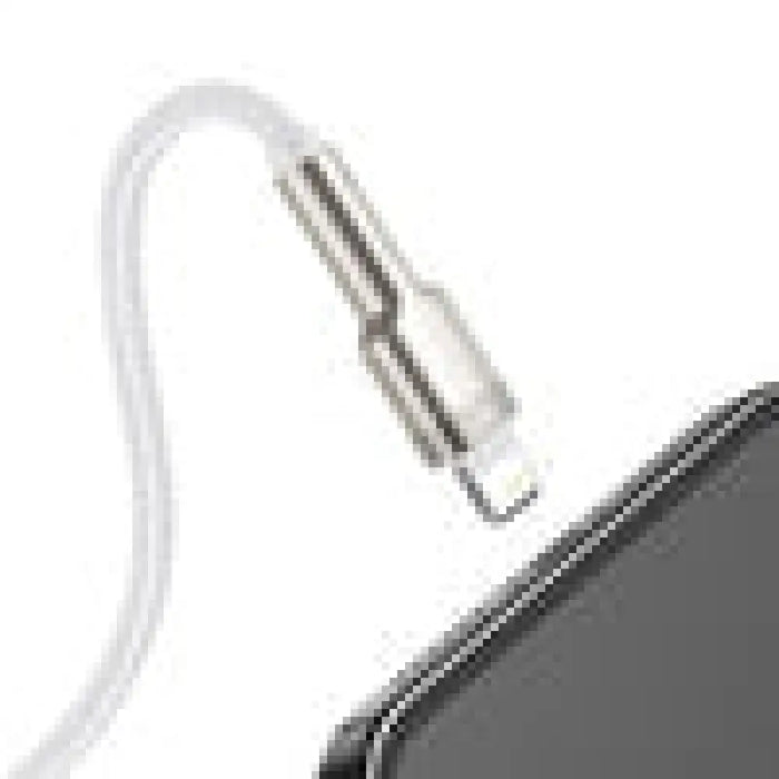 USB кабел за Lightning Baseus Cafule 2.4A 2m (бял)