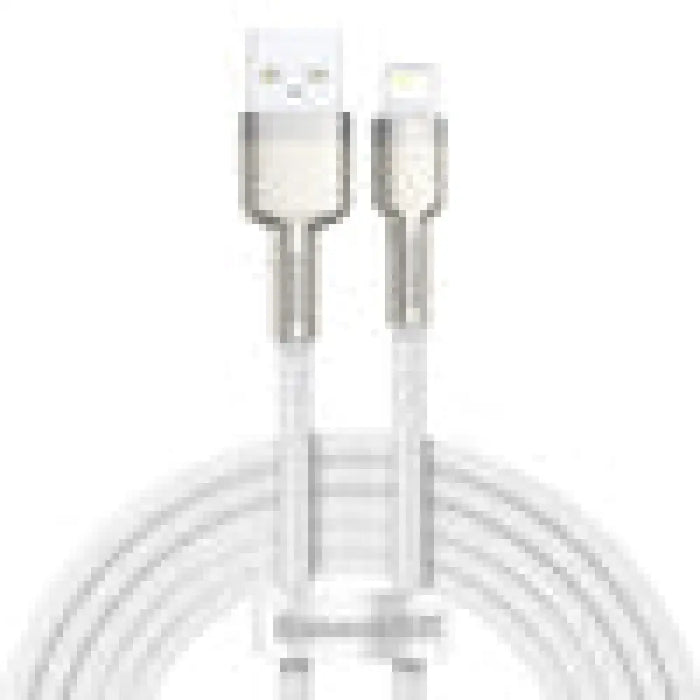 USB кабел за Lightning Baseus Cafule 2.4A 2m (бял)