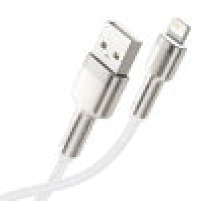 USB кабел за Lightning Baseus Cafule 2.4A 2m (бял)