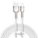 USB кабел за Lightning Baseus Cafule 2.4A 2m (бял)