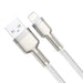 USB кабел за Lightning Baseus Cafule 2.4A 2m (бял)