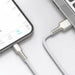 USB кабел за Lightning Baseus Cafule 2.4A 2m (бял)