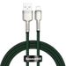 USB кабел за светкавична база Cafule 2.4a 1M (зелен)