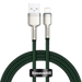 USB кабел за светкавична база Cafule 2.4a 1M (зелен)