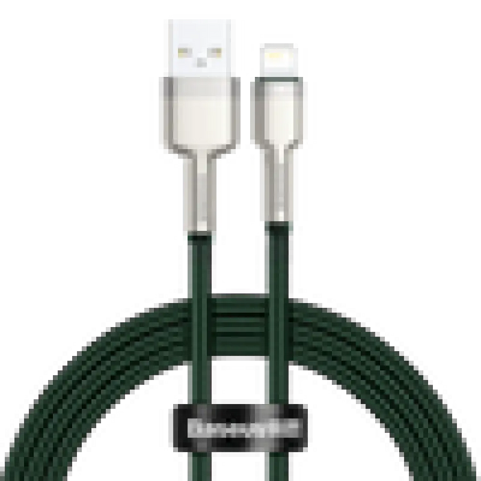 USB кабел за светкавична база Cafule 2.4a 1M (зелен)