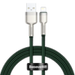 USB кабел за светкавична база Cafule 2.4a 1M (зелен)