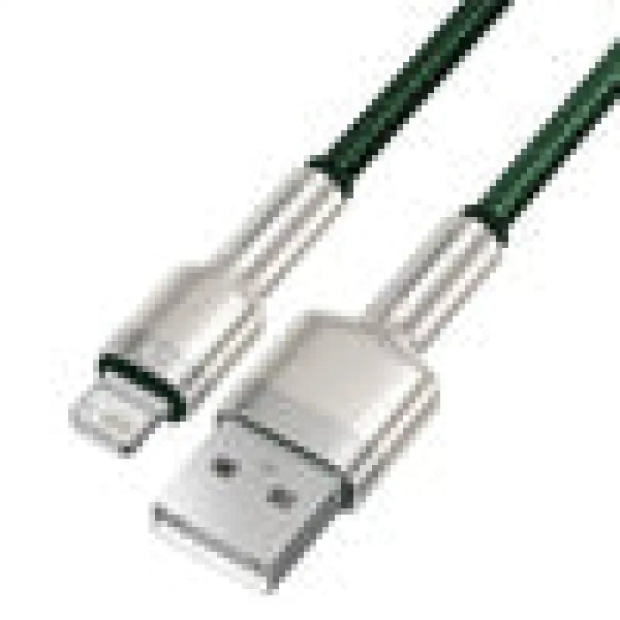 USB кабел за светкавична база Cafule 2.4a 1M (зелен)