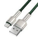 USB кабел за светкавична база Cafule 2.4a 1M (зелен)