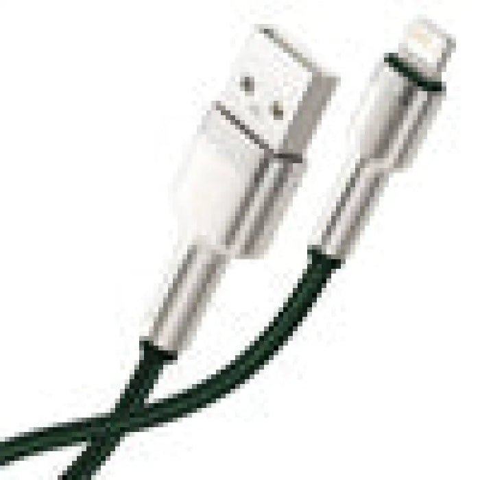 USB кабел за светкавична база Cafule 2.4a 1M (зелен)