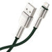 USB кабел за светкавична база Cafule 2.4a 1M (зелен)