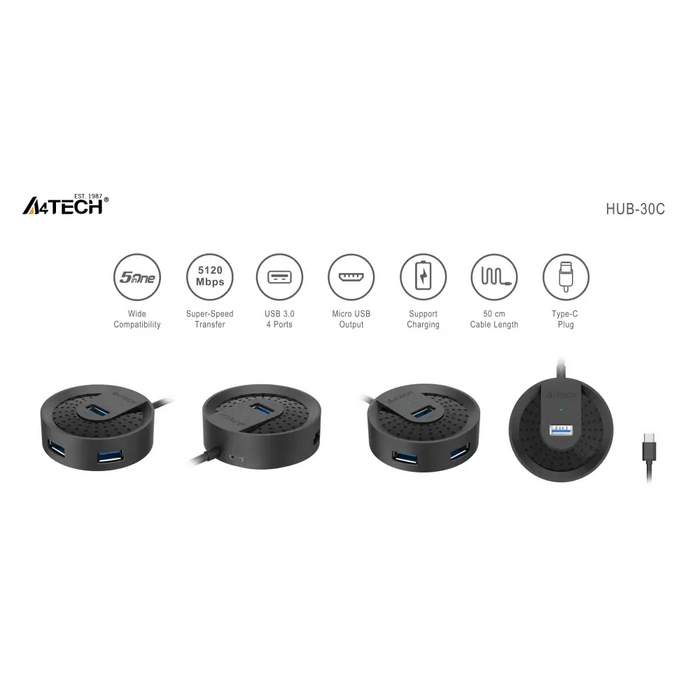 USB хъб A4tech HUB-30C