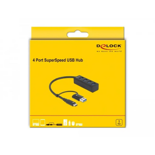 USB хъб 4 порта DELOCK-63828
