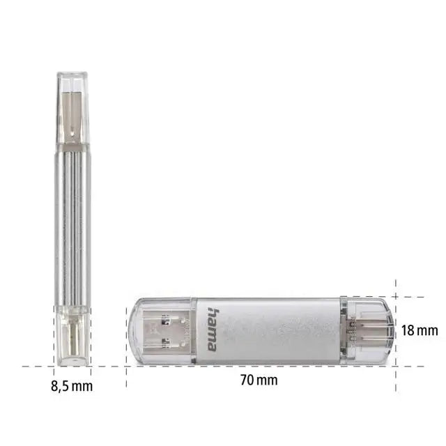 USB памет HAMA Тип USB-C Laeta 32GB USB 3.1 Type-C Сребрист