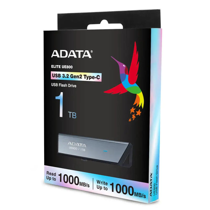 USB стик Adata AELI-UE800-1T-CSG 1 TB Черен Сребрист