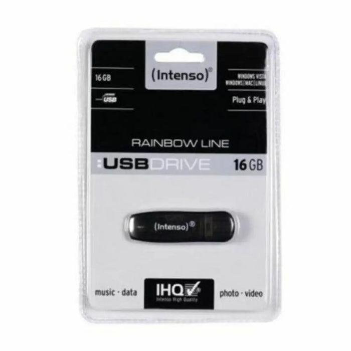 USB стик INTENSO Rainbow Line 16 GB Черен 16 GB USB стик