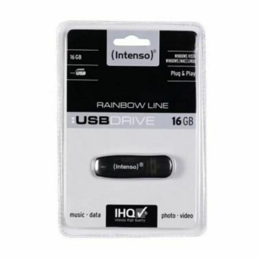 USB стик INTENSO Rainbow Line 16 GB Черен 16 GB USB стик