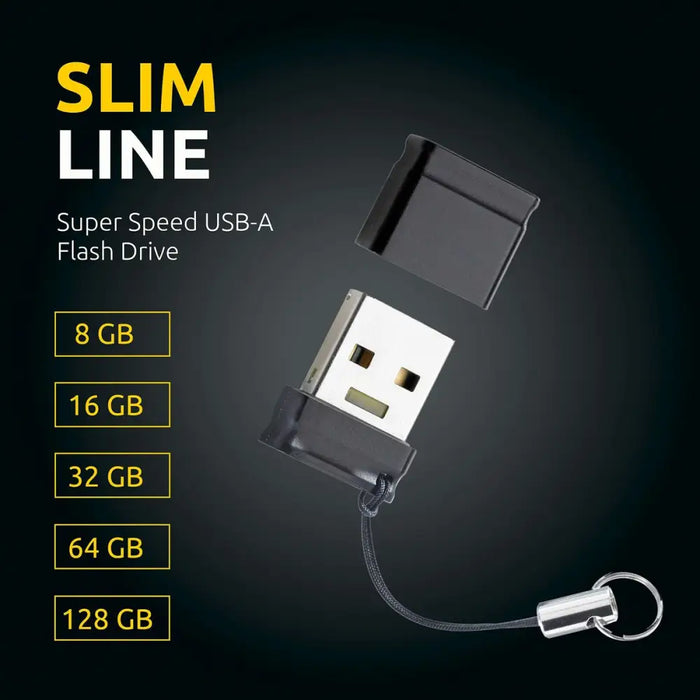 USB стик INTENSO Slim Line 128 GB Черен