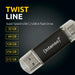 USB стик INTENSO Twist Line 256 GB Антрацит (2 броя)