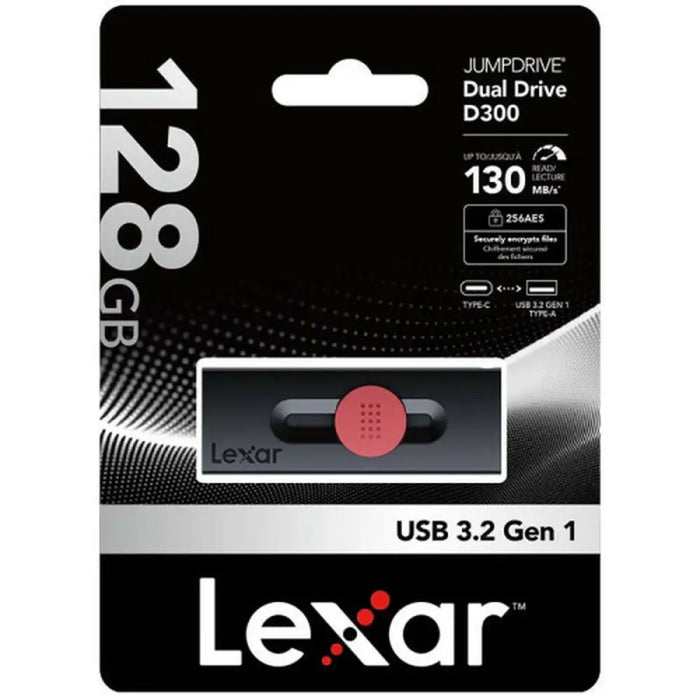 USB стик Lexar DUAL Черен 128 GB