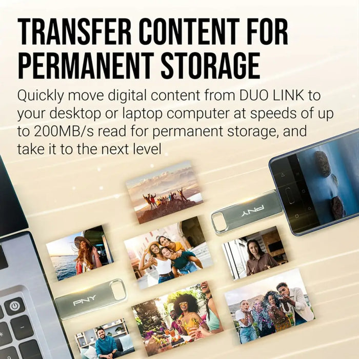 USB стик PNY P-FDI128DULINKTYC-GE