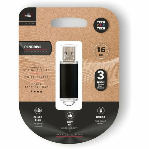 USB стик Tech One Tech TEC3006-16 Черен 16 GB