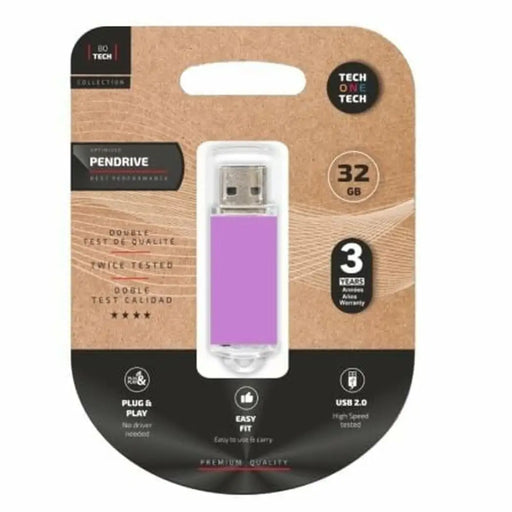 USB стик Tech One Tech TEC3009-32 Лилав 32 GB