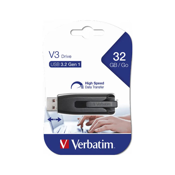 USB стик Verbatim V3 Черен Сив 32 GB