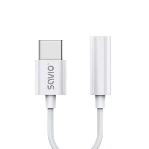 USB Type 3.1 C (M) – Jack 3.5mm (F) Аудио адаптер Бял SAVIO