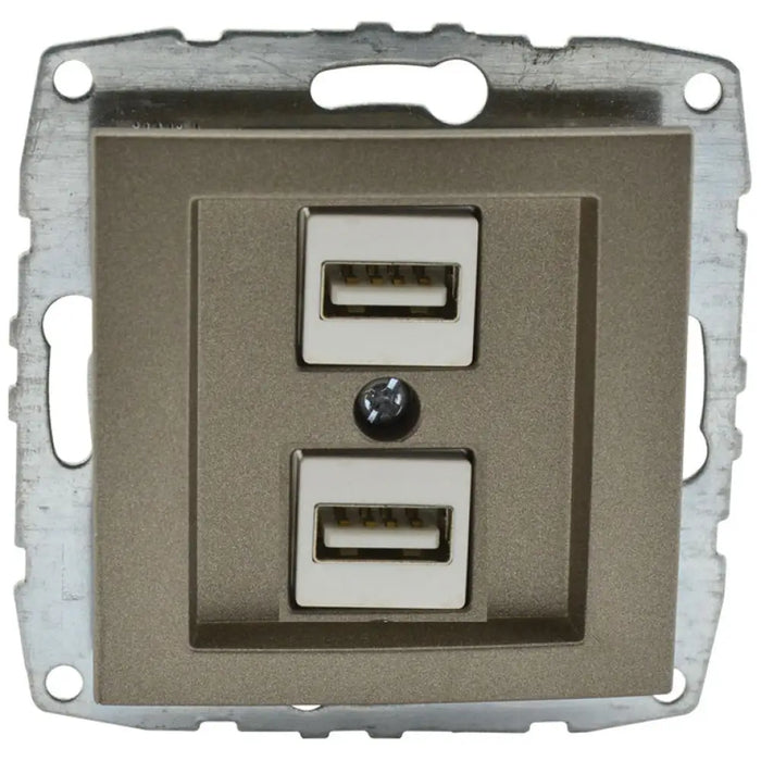 USB Х 2 ЗАРЯДНО МЕХАНИЗЪМ БРОНЗ MONO DESPINA