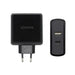 USB зарядно стена Aisens ASCH-2PD45A-BK 57 W Черен USB-C