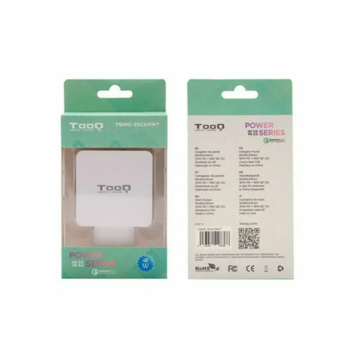 USB зарядно стена TooQ TQWC-2SC03WT Бял 48 W