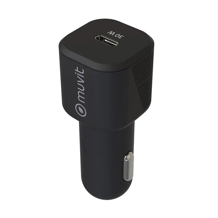 USB зарядно за кола Muvit Черен 30 W