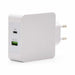 USB зарядно стена TooQ TQWC-2SC03WT Бял 48 W